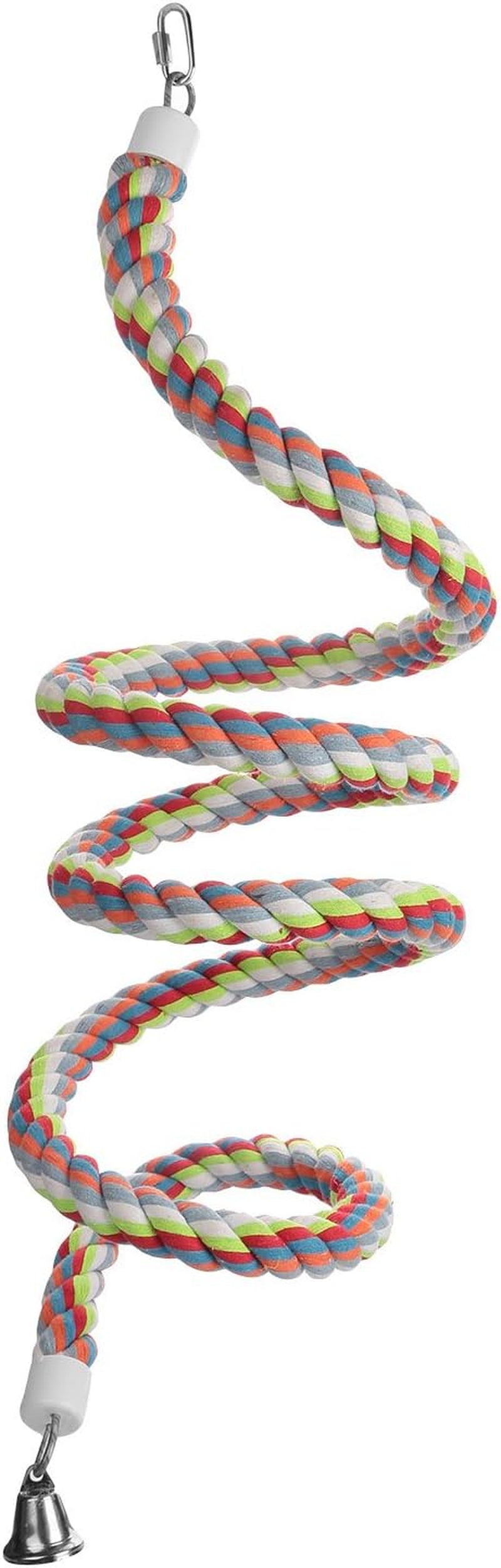 Bird Perch, Parrot Toys 94.5 Inch Climbing Ropes Bungee Bird Toys